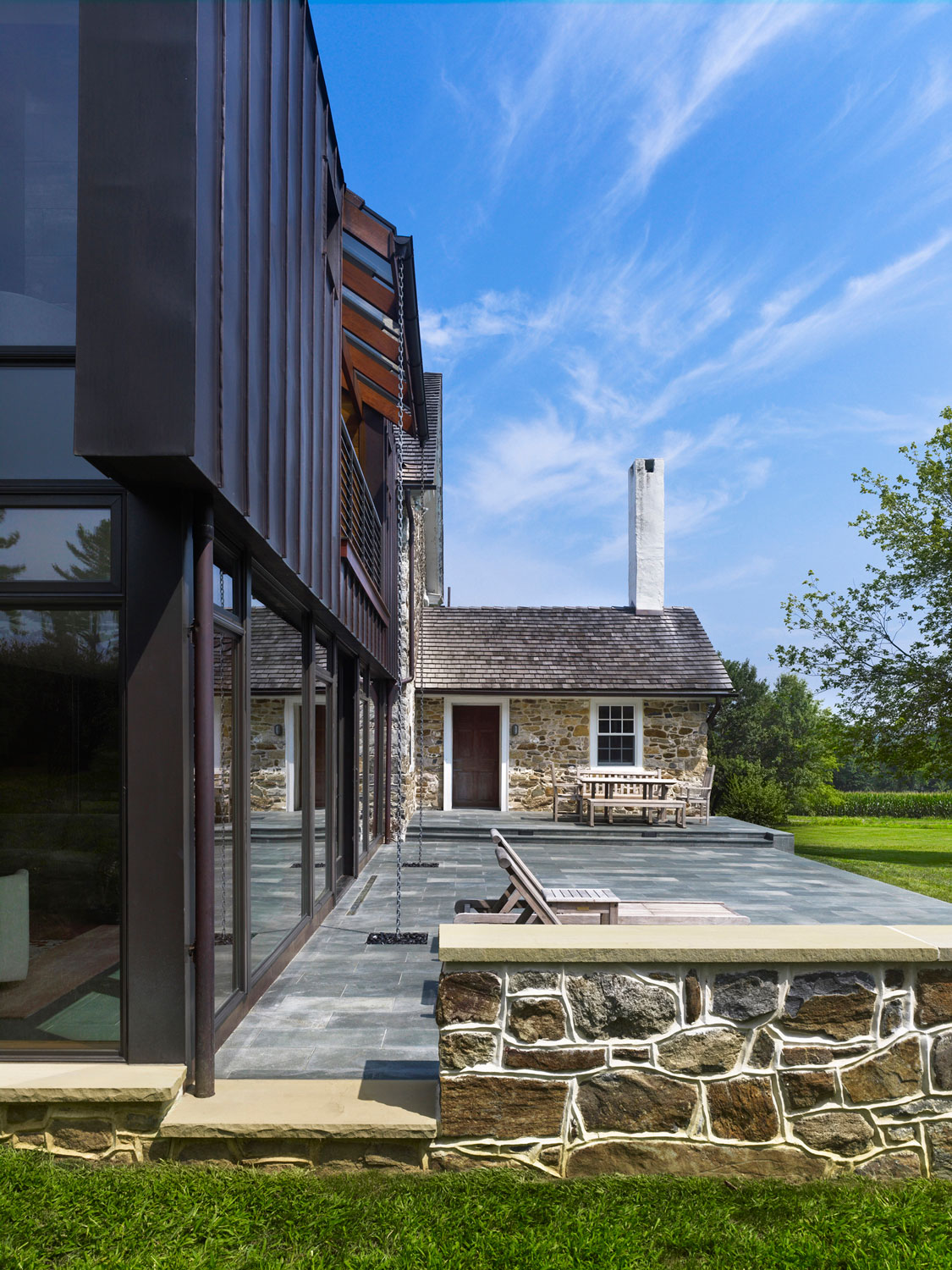 Stone Farmhouse Addition and Renovation by Wyant Architecture | Homedezen